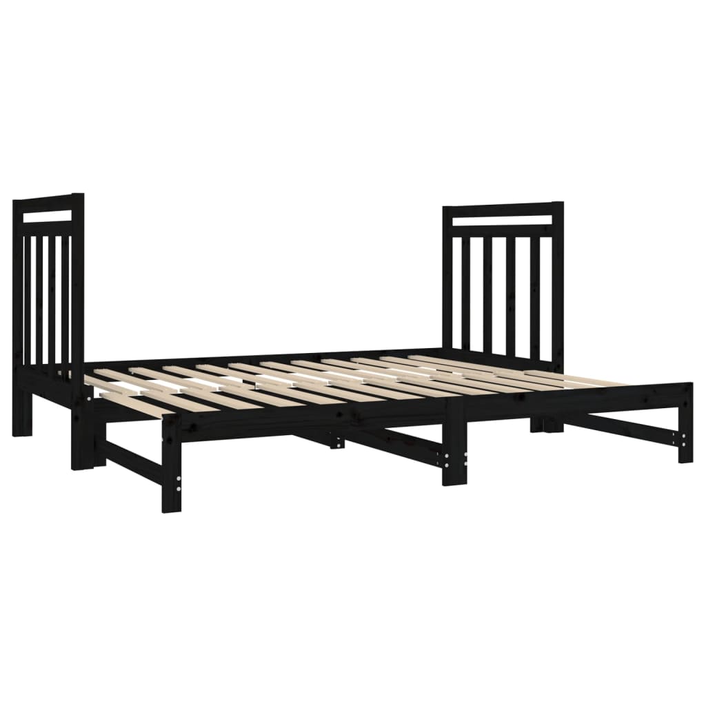 Lit coulissant 2x(90x190) cm Bois de pin massif