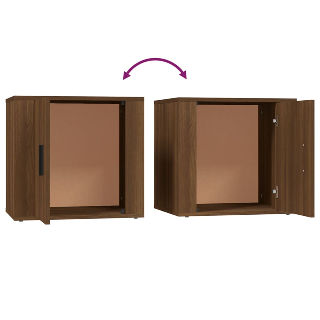 Tables de chevet 2 pcs Chêne marron 50x39x47 cm