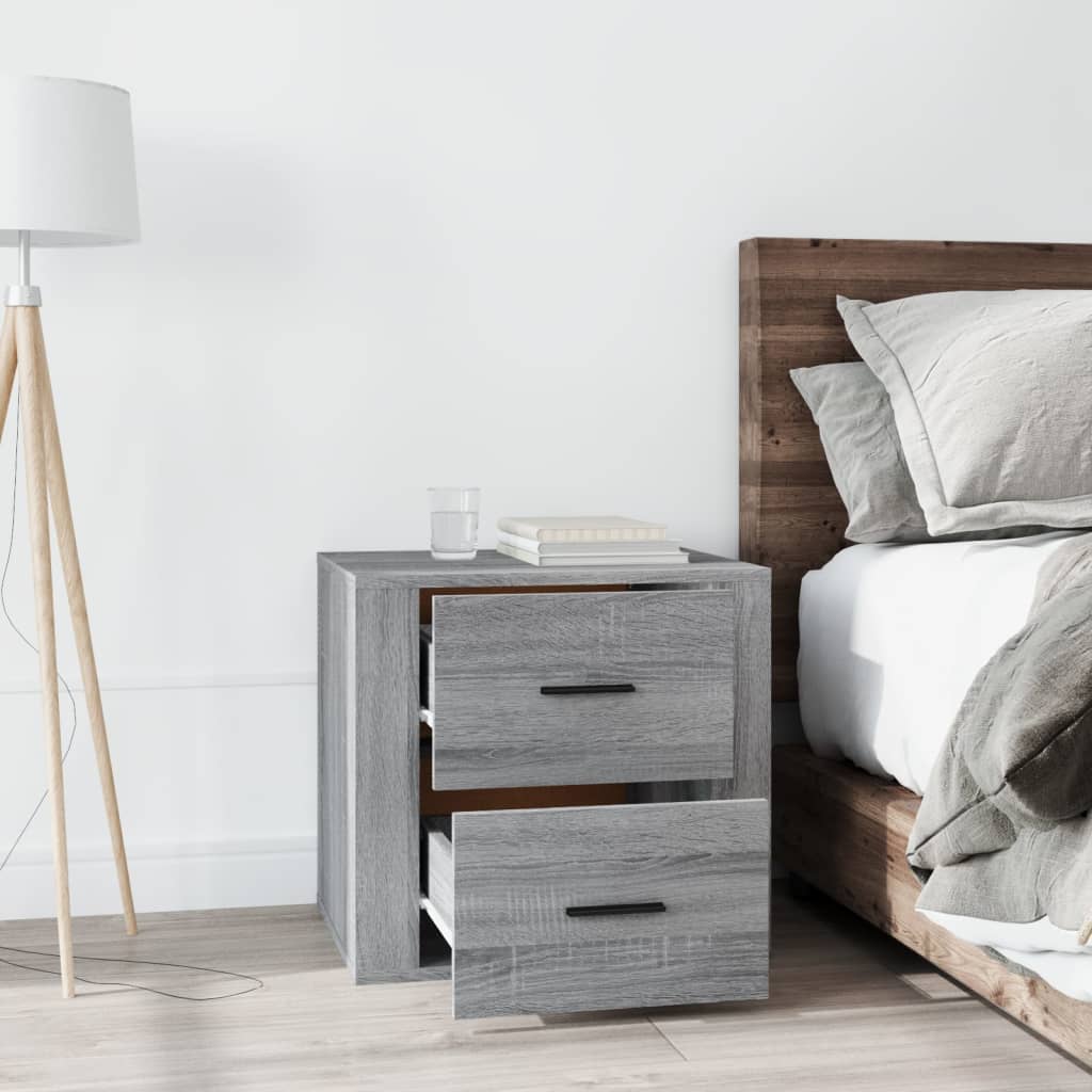 Table de chevet Sonoma gris 50x39x47 cm