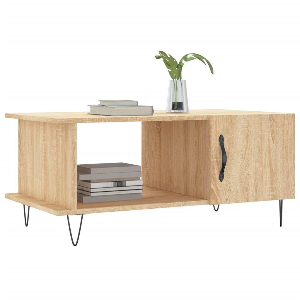 Table basse chêne sonoma 90x50x40 cm bois d'ingénierie