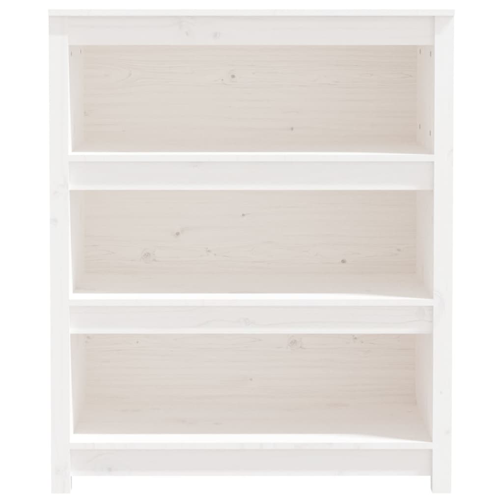 Bibliothèque Blanc 80x35x97 cm Bois de pin massif