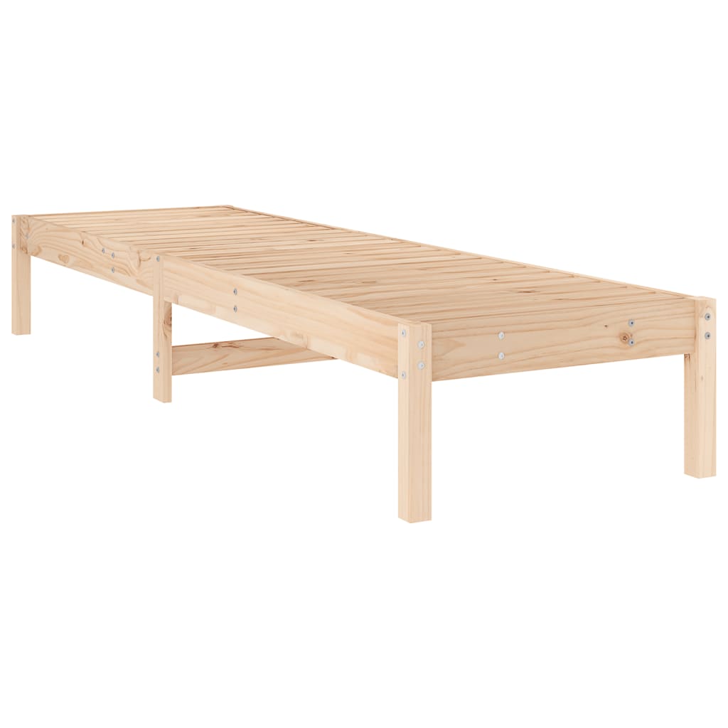 Chaise longue 199,5x60x74 cm bois massif de pin