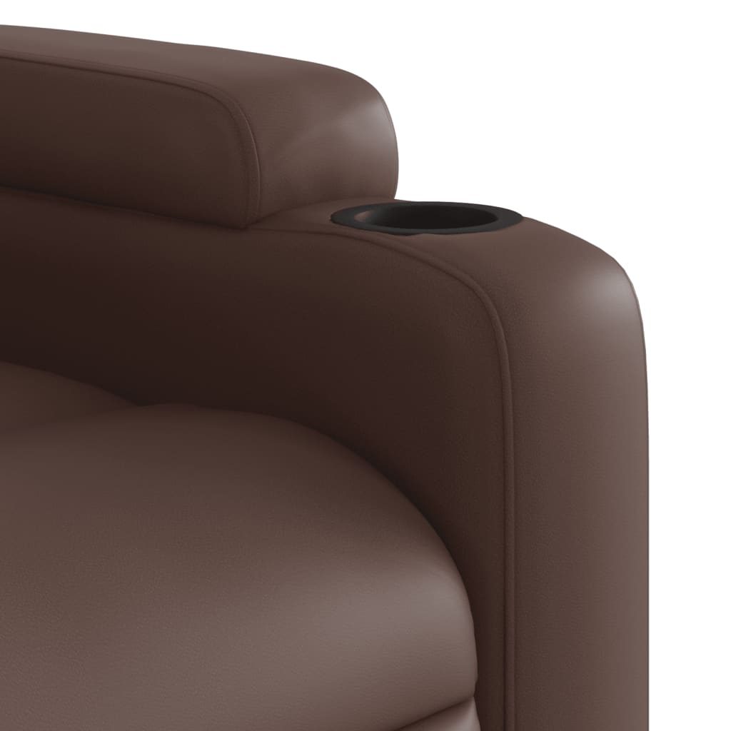 Fauteuil de massage inclinable Marron Similicuir