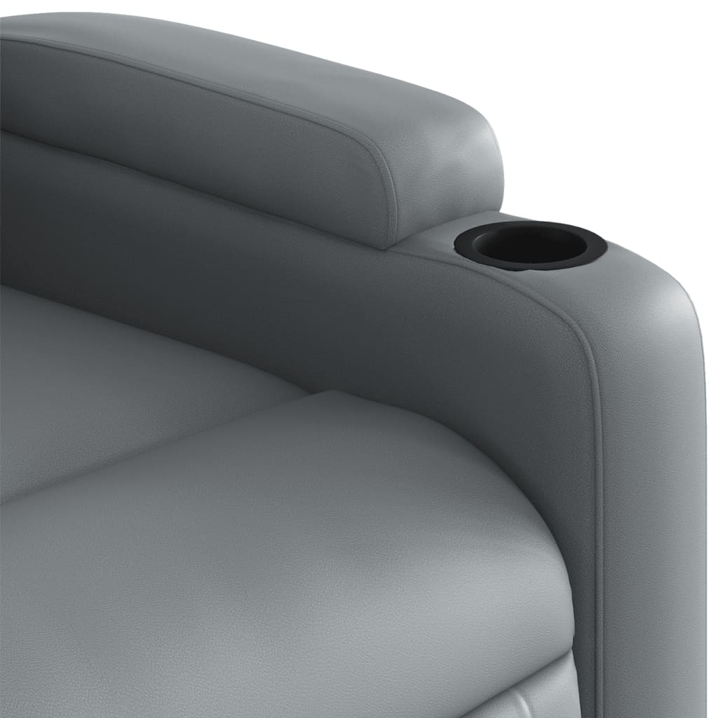 Fauteuil de massage inclinable Gris Similicuir