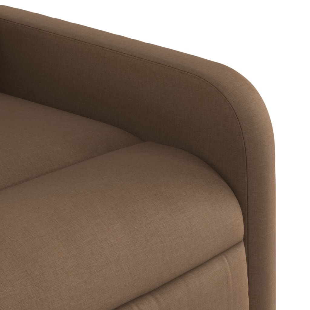 Fauteuil de massage inclinable Marron Tissu